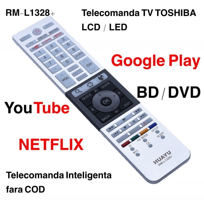 Remote Control for Toshiba TV, Universal, LED/LCD