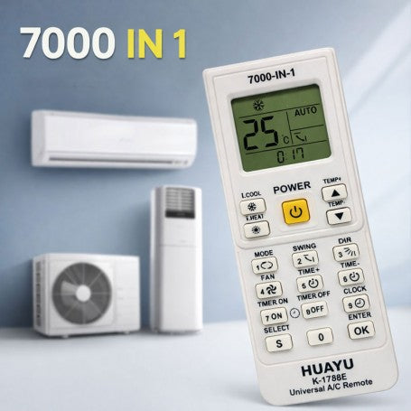 Telecomanda universala AC 7000 in 1, ecran LCD, compatibila cu majoritatea aparatelor de aer conditionat