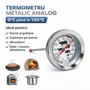Analog Metal Stem Thermometer 0–120 degrees Celsius for Grill, Oven, and Smoker - HoReCa | DALBI