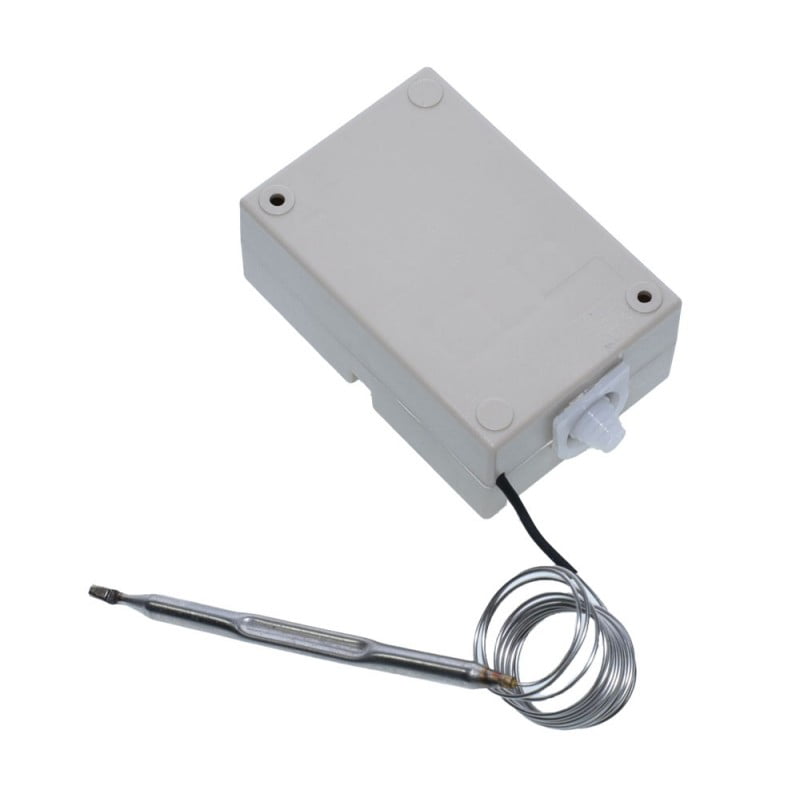 Adjustable Capillary Thermostat, Stainless Steel, -30 to +30°C