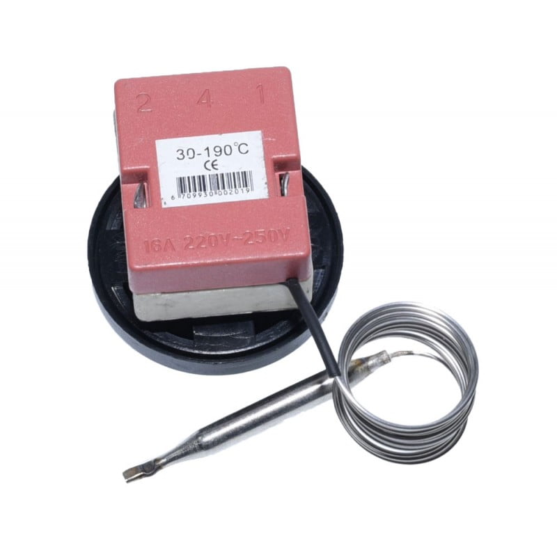 Adjustable Stainless Steel Capillary Thermostat 30-190°C