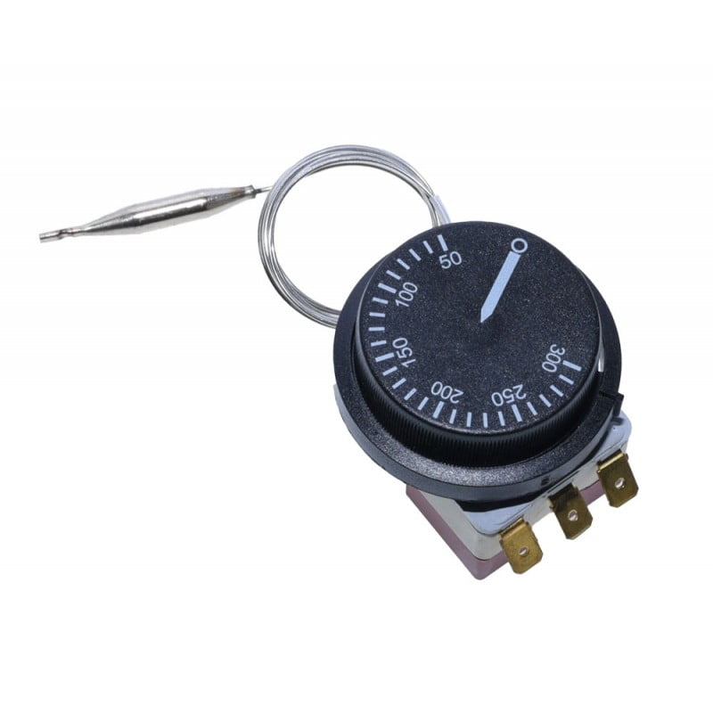 Adjustable Capillary Thermostat Stainless Steel 50-300°C