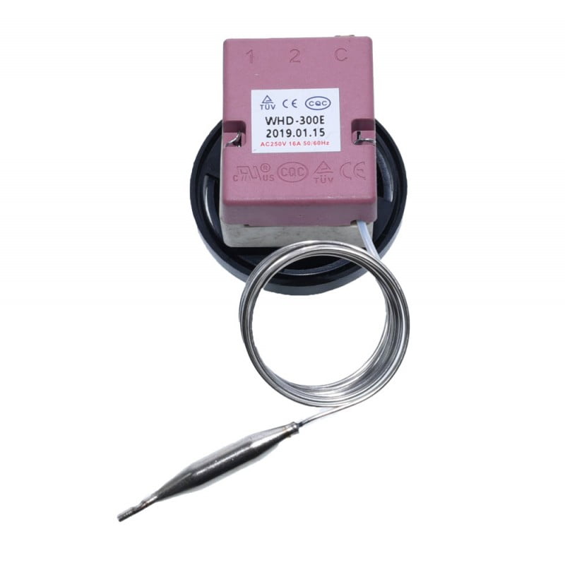 Adjustable Capillary Thermostat Stainless Steel 50-300°C
