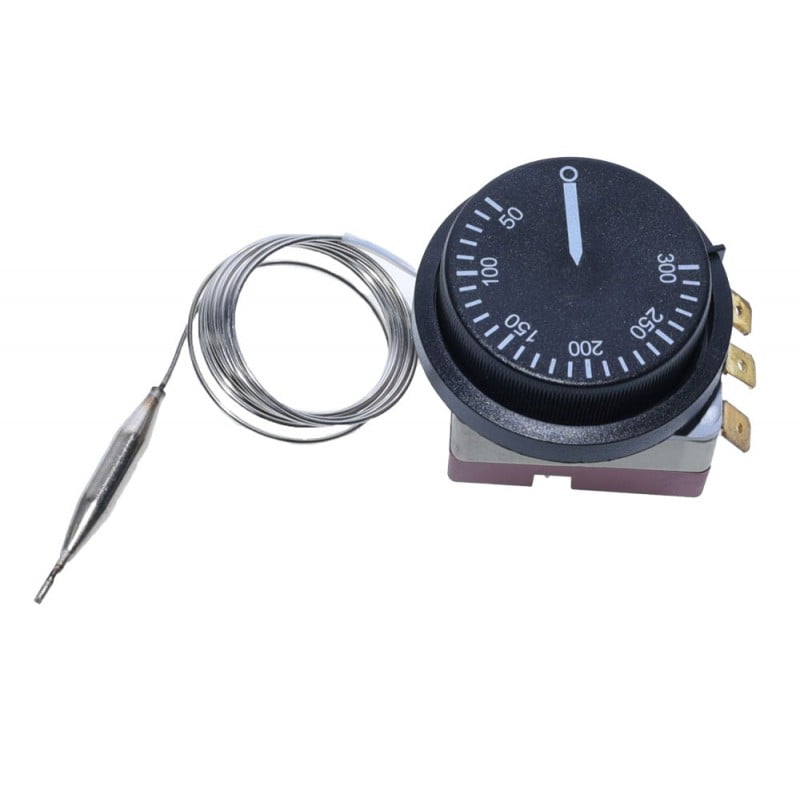 Adjustable Capillary Thermostat Stainless Steel 50-300°C