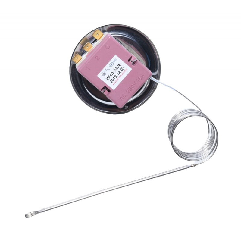 Adjustable Capillary Thermostat, Stainless Steel 50-320°C