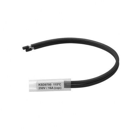 Thermostat Temperature 115˚C with Wires, Bimetal KSD9700 NC, 250/16A - DALBI