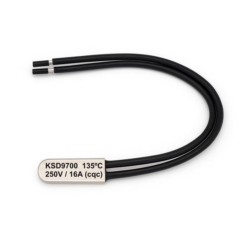 Thermostat Temperature 135˚C with Wires, Bimetal KSD9700 NC, 250/16A - DALBI