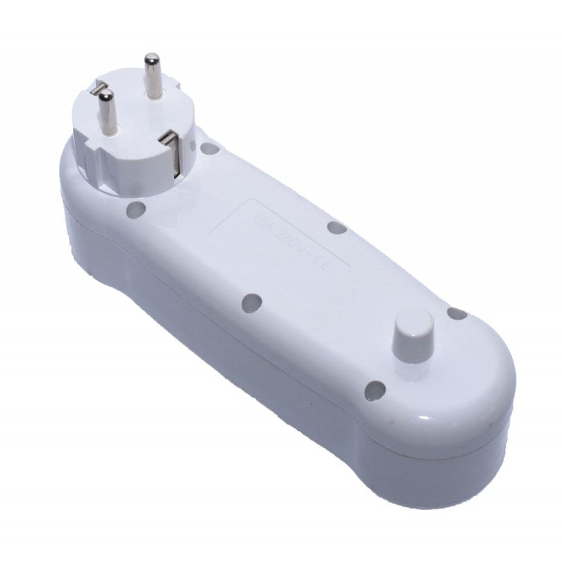 Triple Socket 2 Euro+1 Schuko with 2 USB