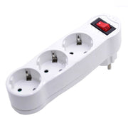 Triple Socket ON/OFF 3 Schuko Outlets