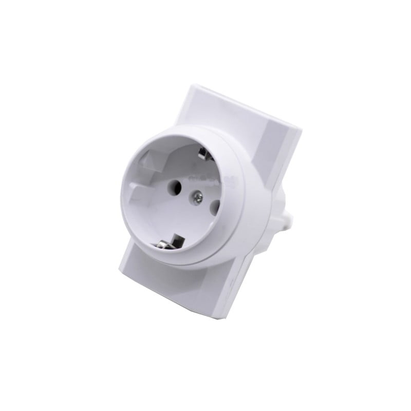 Triple Plug Adapter 1 Schuko+2 Euro