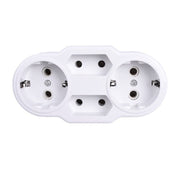 Triple Schuko Ceramic Plug 2P+2P EURO