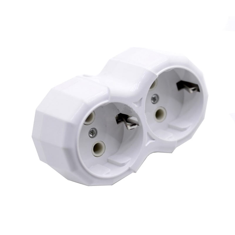 2-Way Schuko Multi-Socket Adapter