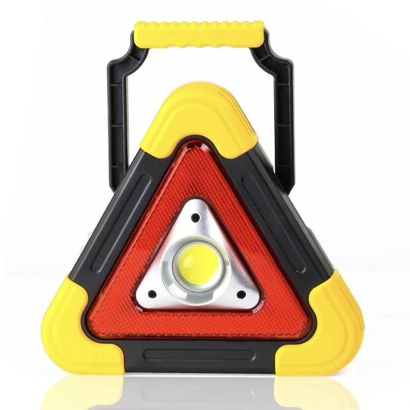 Warning Triangle for Car with Light, Battery + Solar Charging