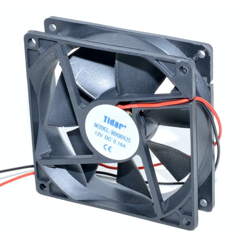 12V Fan, 90x90x25 mm, Cooler Type, 1.9W