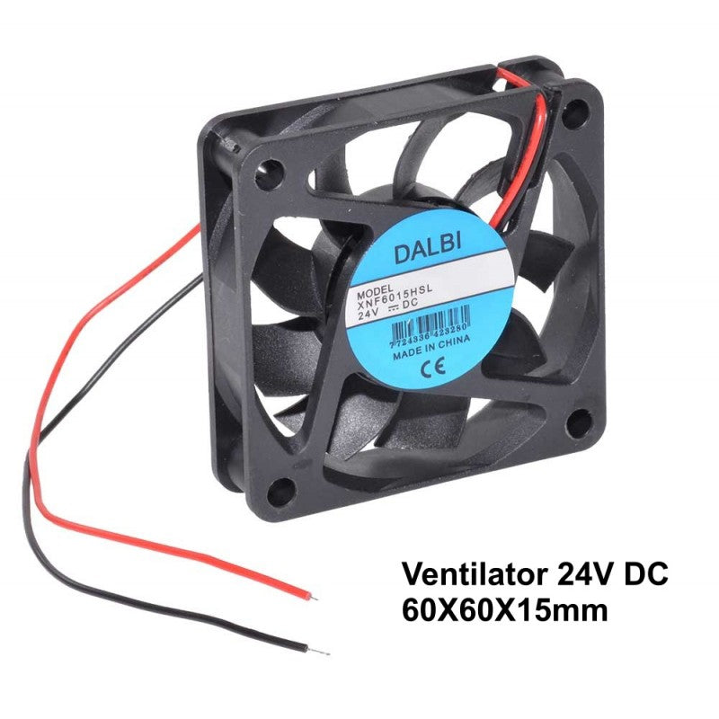 Axial Fan 24V, 60x60x15 mm, Cooler Type, 2.4W