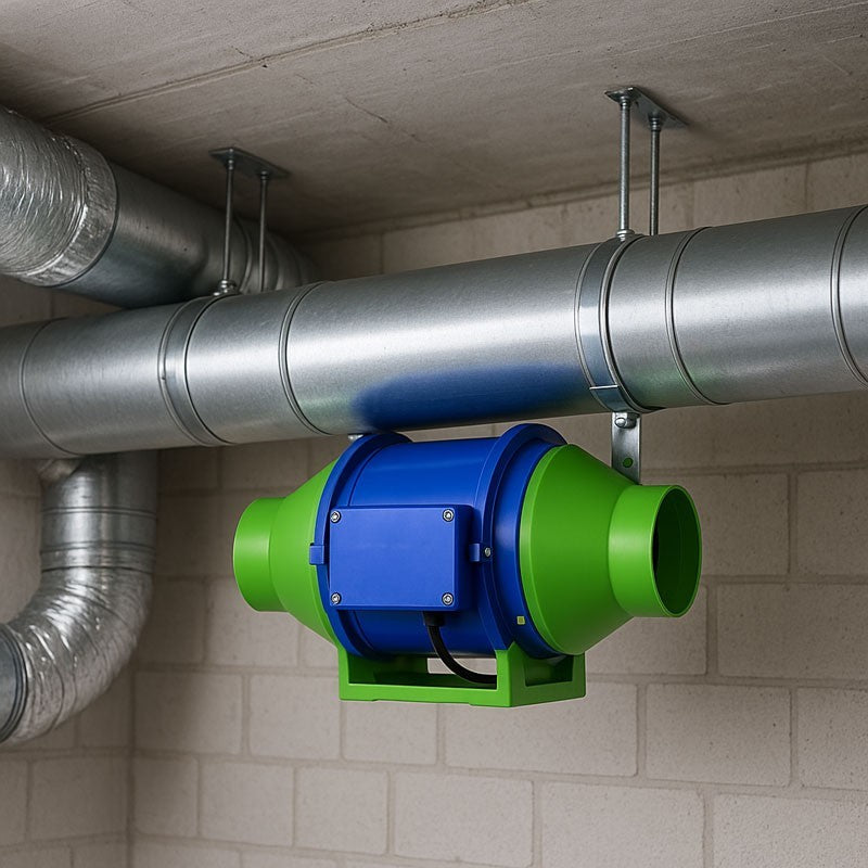 Professional Inline Duct Fan HZ-100, Power 30W, Airflow 220m3/h, Ø100mm - Dalbi HZ-100