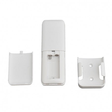 Telecomanda programatoare pentru ventilator de baie - componente: capac baterii si suport de perete