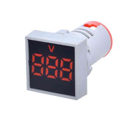 Digital Voltmeter, LED, Square Panel, 22mm, Screw Fixing, Red